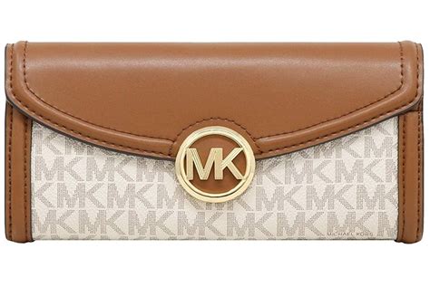 michael kors logo wallet vanilla|Michael Kors wallets on clearance.